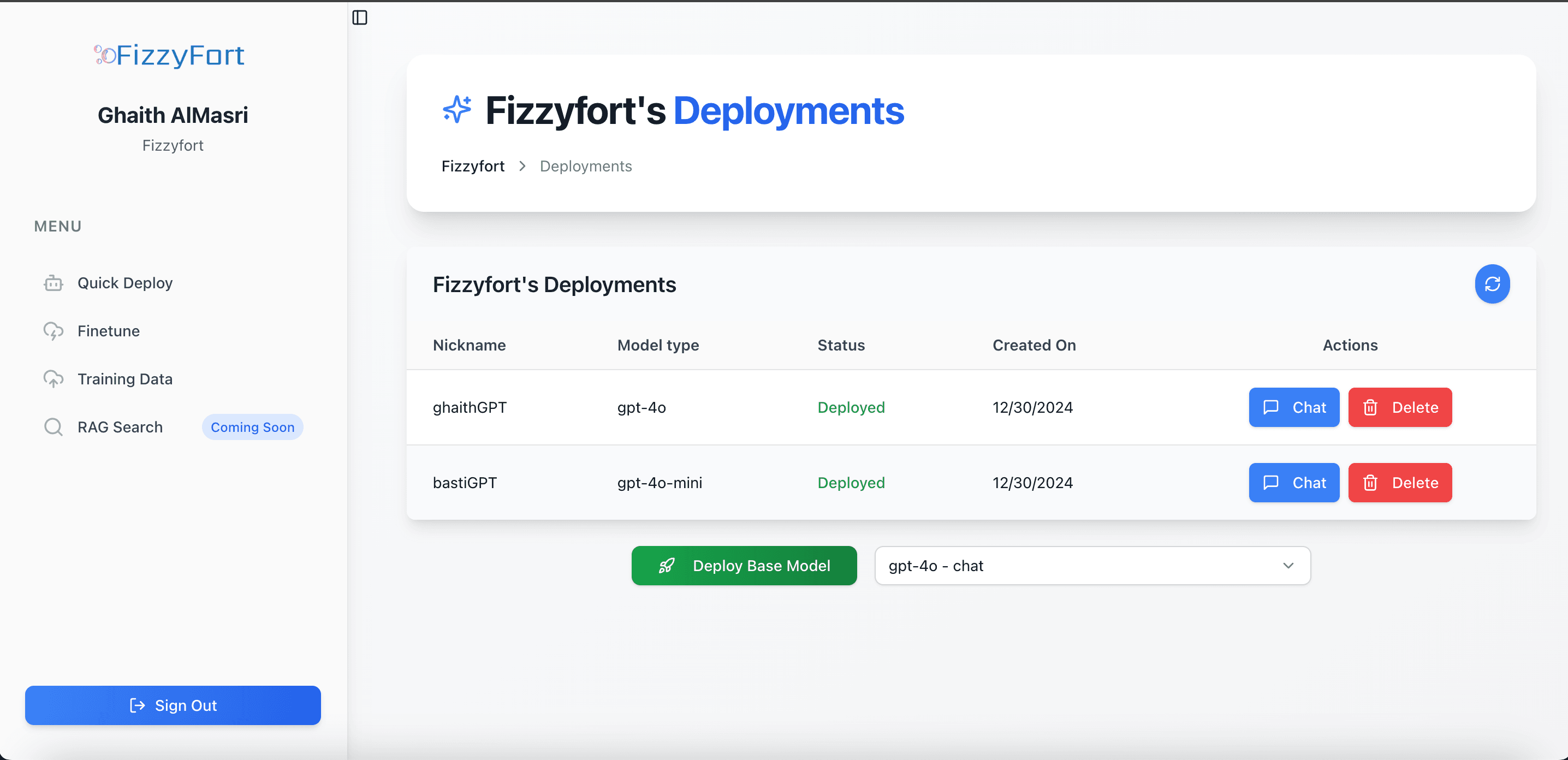 FizzyFort Dashboard